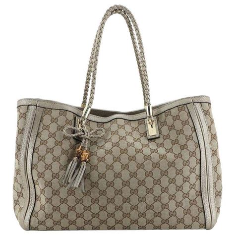 Gucci Gold Original GG Canvas Bella Tote 